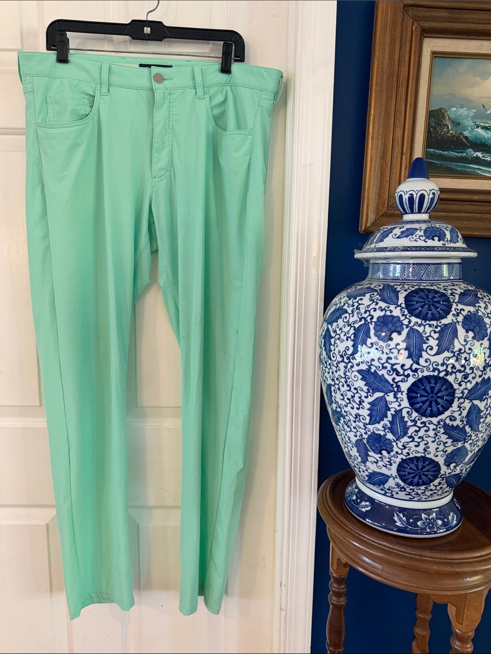 NWOT Men’s Ballin Performance Sea Foam Green Golf Pants Size 36 x 33